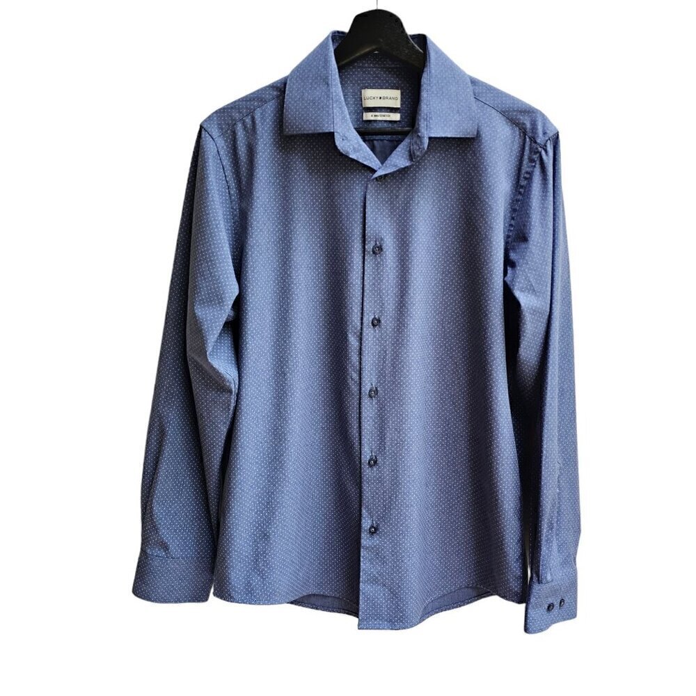 Lucky Brand Men's Slim Fit Long Sleeve Button-Down Shirt M 15-15.5 32/33